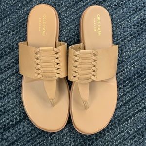 Cole Haan Felix grand sandal slide tan leather